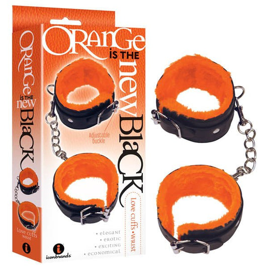 Orange Is The New Black - Love Cuffs - Wrist - Black Fluffy Wrist Restraints - Pleasure Den