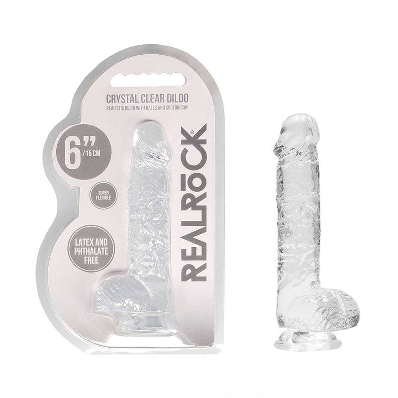 REALROCK 6'' Realistic Dildo With Balls - 15.2 cm Dong - Pleasure Den