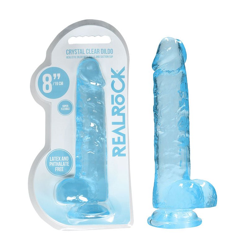 REALROCK 8'' Realistic Dildo With Balls - 20.3 cm Dong - Pleasure Den