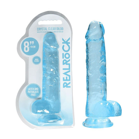 REALROCK 8'' Realistic Dildo With Balls - 20.3 cm Dong - Pleasure Den