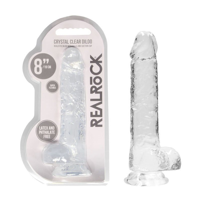 REALROCK 8'' Realistic Dildo With Balls - 20.3 cm Dong - Pleasure Den