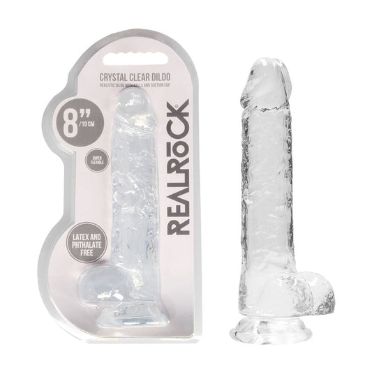 REALROCK 8'' Realistic Dildo With Balls - 20.3 cm Dong - Pleasure Den