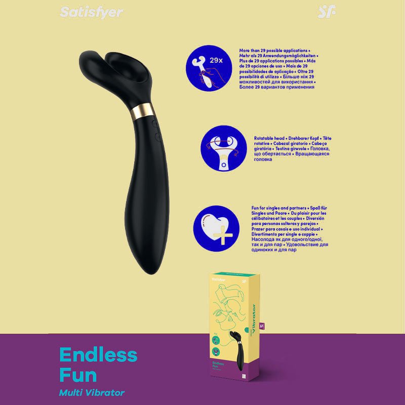 Satisfyer Endless Fun - 23.5 cm USB Rechargeable Stimulator - Pleasure Den