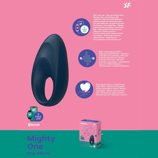 Satisfyer Mighty One - App Controlled Vibrating Cock Ring - Pleasure Den