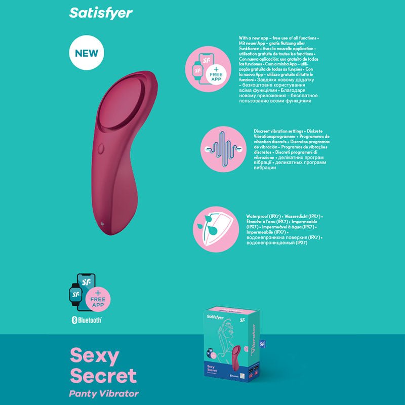 Satisfyer Sexy Secret - App Contolled USB-Rechargeable Panty Vibrator - Pleasure Den
