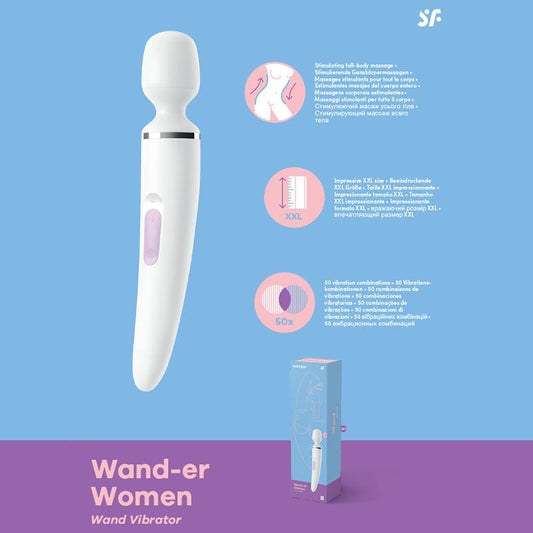 Satisfyer Wand-er Woman - USB Rechargeable Massager Wand - Pleasure Den