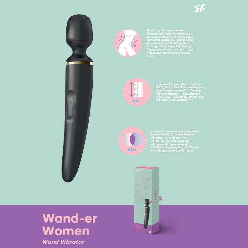 Satisfyer Wand-er Woman - USB Rechargeable Massager Wand - Pleasure Den