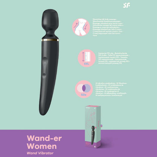Satisfyer Wand-er Woman - USB Rechargeable Massager Wand - Pleasure Den