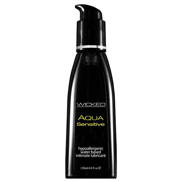 Wicked Aqua Sensitive - Water Based Lubricant - 120 ml (4 oz) Bottle - Pleasure Den