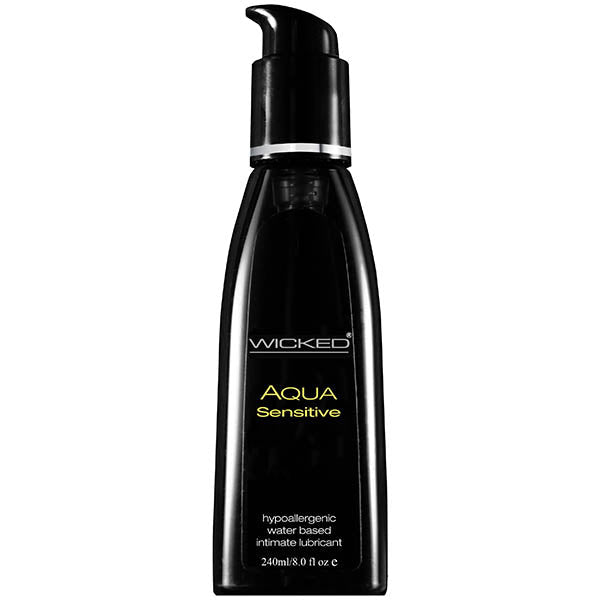 Wicked Aqua Sensitive - Water Based Lubricant - 240 ml (8 oz) Bottle - Pleasure Den