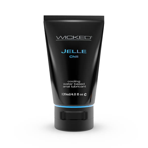 Wicked Jelle Chill - Cooling Water Based Anal Lubricant - 120 ml (4 oz) Bottle - Pleasure Den