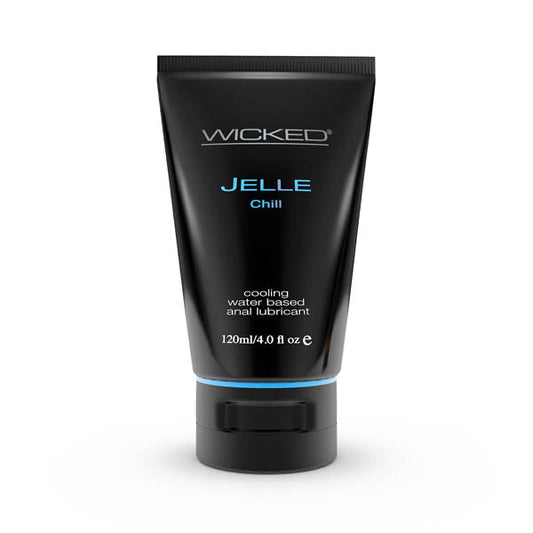 Wicked Jelle Chill - Cooling Water Based Anal Lubricant - 120 ml (4 oz) Bottle - Pleasure Den
