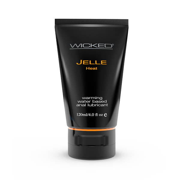 Wicked Jelle Heat - Warming Water Based Anal Lubricant - 120 ml (4 oz) Bottle - Pleasure Den