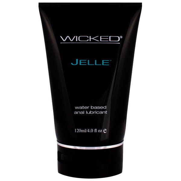 Wicked Jelle - Water Based Anal Lubricant - 120 ml (4 oz) Bottle - Pleasure Den