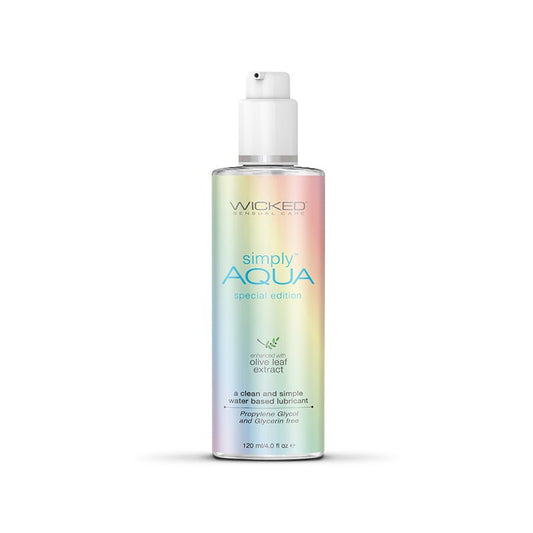 Wicked Simply Aqua Pride - Water Based Lubricant - 120 ml (4 oz) Bottle - Pleasure Den