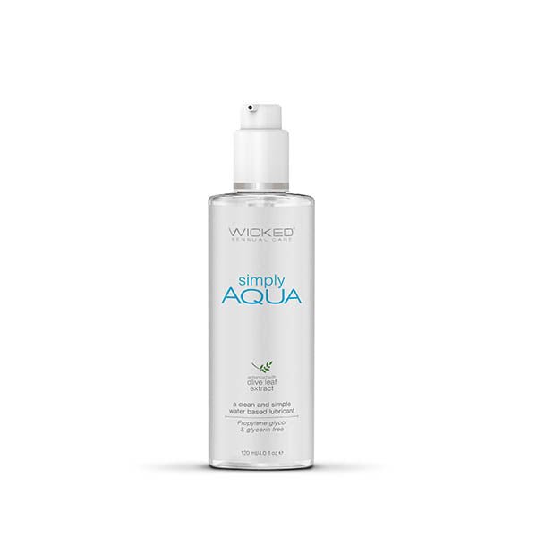 Wicked Simply Aqua - Water Based Lubricant - 120 ml (4 oz) Bottle - Pleasure Den