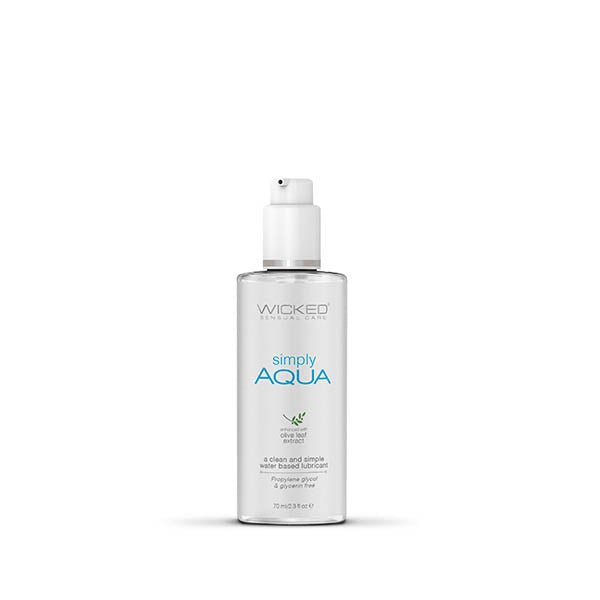 Wicked Simply Aqua - Water Based Lubricant - 70 ml (2.3 oz) Bottle - Pleasure Den