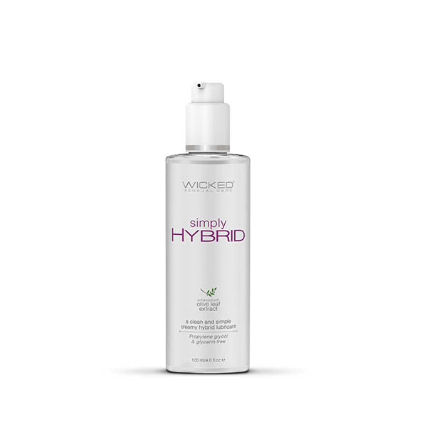 Wicked Simply Hybrid - Water & Silicone Blended Lubricant - 120 ml (4 oz) Bottle - Pleasure Den