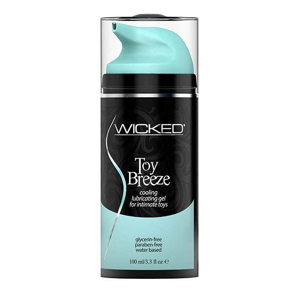 Wicked Toy Breeze - Cooling Glycerin Free Water Based Lubricant - 100 ml (3.3 oz) Bottle - Pleasure Den