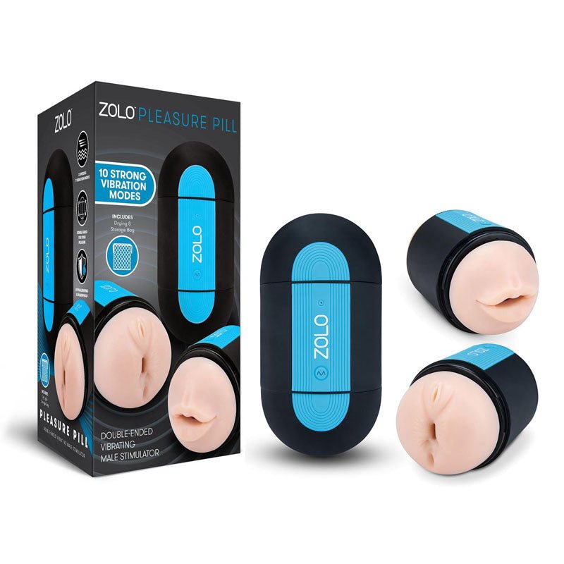 Zolo Pleasure Pill - Double Ended USB Rechargeable Stroker - Pleasure Den
